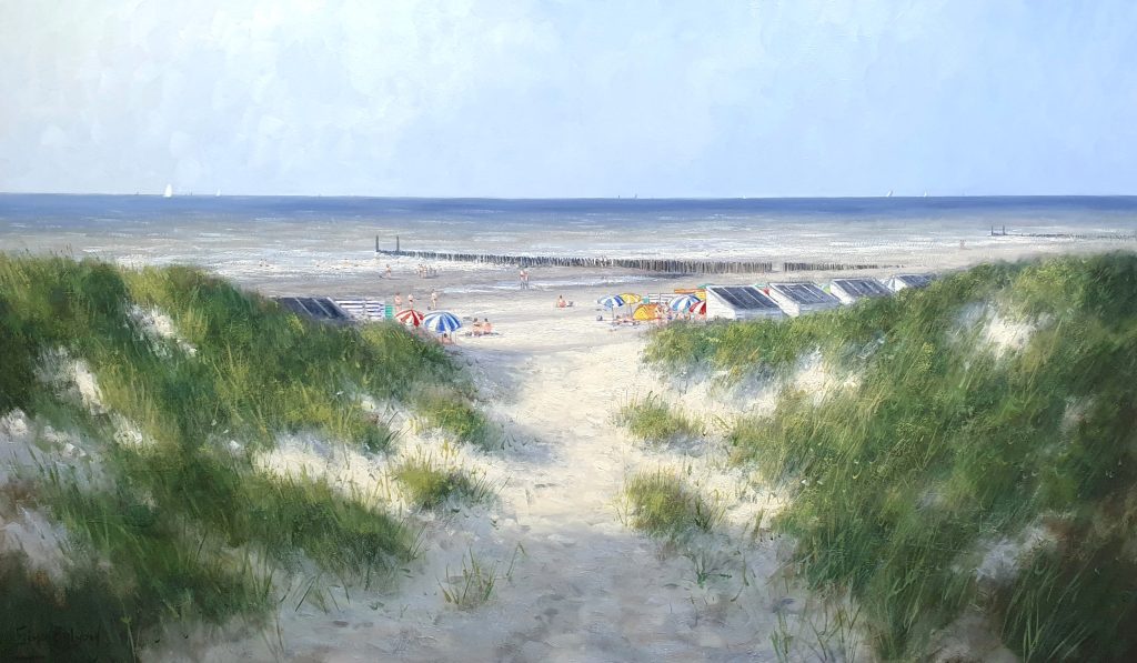 Zeeland Domburg Zee Strand Kust schilderij kunstschilder Simon Balyon nieuw