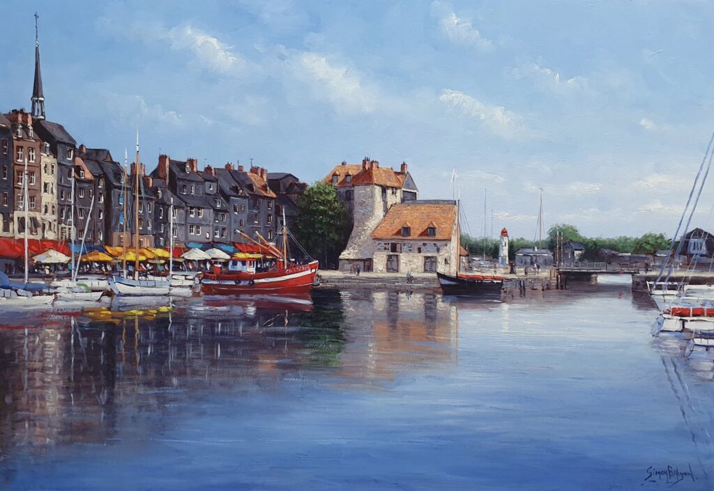  Honfleur Frankrijk Honfleur Schilderij Kunstschilder Simon Balyon